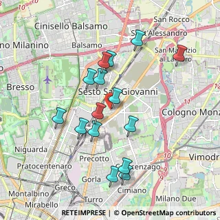 Mappa Via Marsala, 20099 Sesto San Giovanni MI, Italia (1.796)