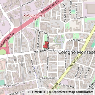 Mappa Via Felice Cavallotti, 47, 20093 Cologno Monzese, Milano (Lombardia)
