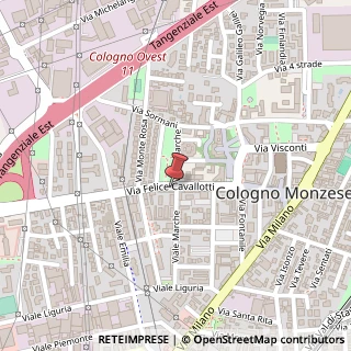 Mappa Via Felice Cavallotti, 33, 20093 Cologno Monzese, Milano (Lombardia)