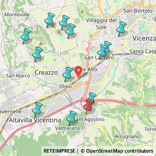 Mappa Via degli Ontani, 36100 Vicenza VI, Italia (2.40385)
