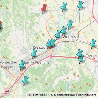 Mappa Via degli Ontani, 36100 Vicenza VI, Italia (5.73111)