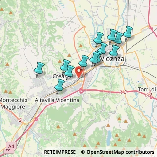 Mappa Via degli Ontani, 36100 Vicenza VI, Italia (3.34692)