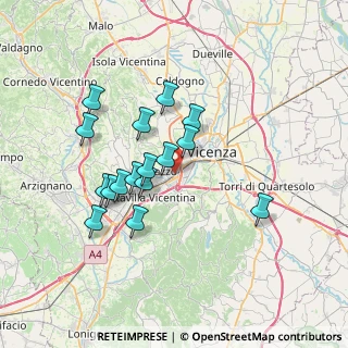 Mappa Via degli Ontani, 36100 Vicenza VI, Italia (6.20938)