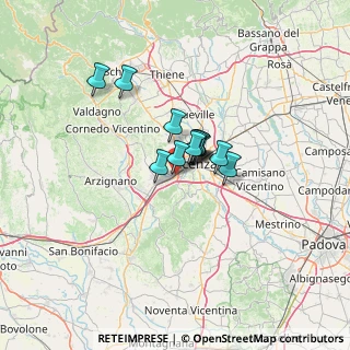 Mappa Via degli Ontani, 36100 Vicenza VI, Italia (7.29333)