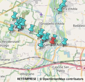 Mappa Via General Carlo Alberto Dalla Chiesa, 20062 Cassano d'Adda MI, Italia (1.9525)