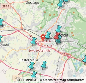 Mappa Via Gino Spondi, 25125 Brescia BS, Italia (5.03786)