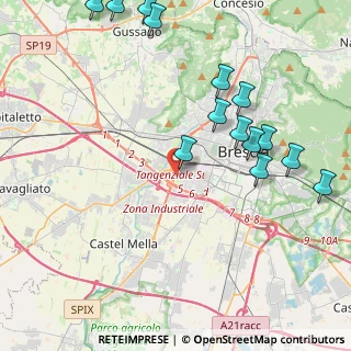 Mappa Via Gino Spondi, 25125 Brescia BS, Italia (4.98143)