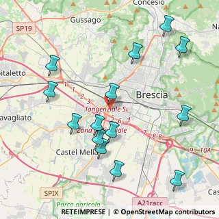 Mappa Via Gino Spondi, 25125 Brescia BS, Italia (4.57429)