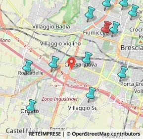 Mappa Via Gino Spondi, 25125 Brescia BS, Italia (2.69667)