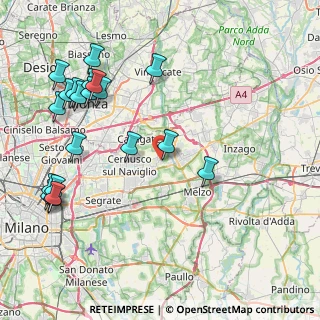 Mappa Via Repubblica di Montefiorino, 20060 Bussero MI, Italia (10.0785)