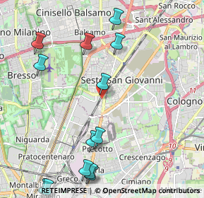 Mappa Via Renzo del Riccio, 20099 Sesto San Giovanni MI, Italia (2.67308)