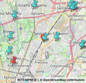 Mappa Via Renzo del Riccio, 20099 Sesto San Giovanni MI, Italia (3.11692)