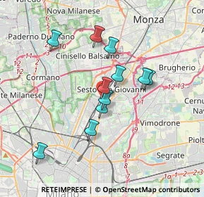 Mappa Via Renzo del Riccio, 20099 Sesto San Giovanni MI, Italia (2.98545)