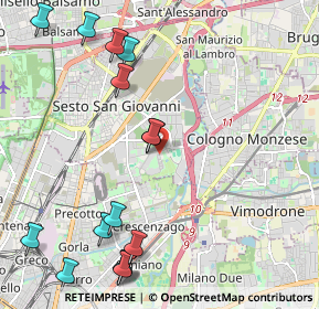 Mappa Via Gaetano Lovati, 20099 Sesto San Giovanni MI, Italia (2.69467)