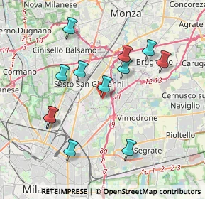 Mappa Via Gaetano Lovati, 20099 Sesto San Giovanni MI, Italia (3.72917)