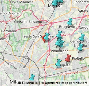 Mappa Via Gaetano Lovati, 20099 Sesto San Giovanni MI, Italia (5.5355)