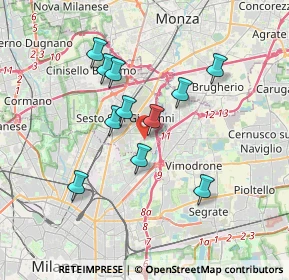 Mappa Via Gaetano Lovati, 20099 Sesto San Giovanni MI, Italia (3.08818)