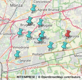 Mappa Piazza Unità d'Italia, 20063 Cernusco sul Naviglio MI, Italia (3.37917)