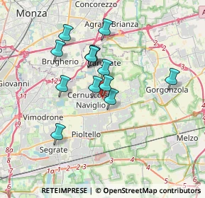 Mappa Via C. B. Cavour, 20063 Cernusco sul Naviglio MI, Italia (2.93692)