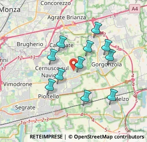 Mappa Via Mincio, 20063 Cernusco sul Naviglio MI, Italia (3.08455)