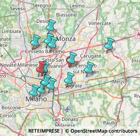 Mappa Via Volta, 20093 Cologno Monzese MI, Italia (6.93643)