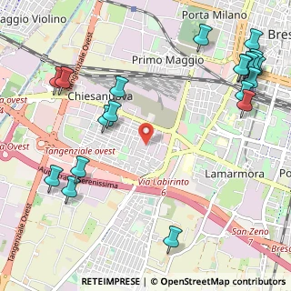 Mappa Via Rovigo, 25125 Brescia BS, Italia (1.476)