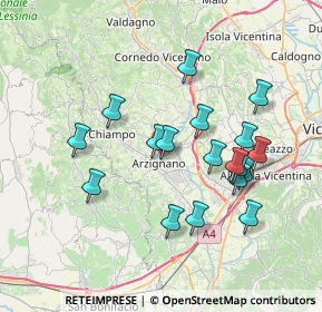 Mappa Piazzale della Vittoria, 36071 Arzignano VI, Italia (6.92778)