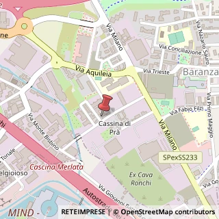Mappa Via Monte Spluga, 28, 20021 Baranzate, Milano (Lombardia)
