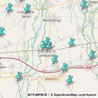 Mappa Via dei Gelsi, 24058 Romano di Lombardia BG, Italia (6.27188)