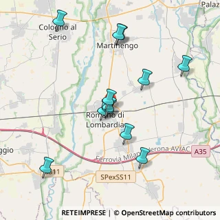 Mappa Via dei Gelsi, 24058 Romano di Lombardia BG, Italia (3.75083)