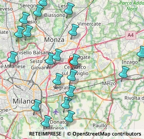 Mappa Via Monza, 20063 Cernusco sul Naviglio MI, Italia (9.862)