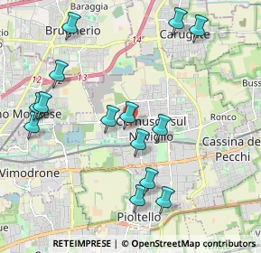 Mappa Via Monza, 20063 Cernusco sul Naviglio MI, Italia (2.19286)