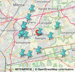 Mappa Via Monza, 20063 Cernusco sul Naviglio MI, Italia (3.81857)