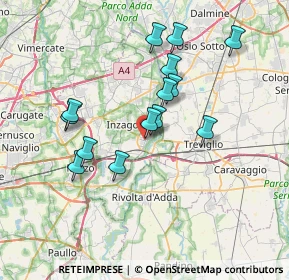 Mappa Via A. Zappatoni, 20062 Cassano d'Adda MI, Italia (6.53857)