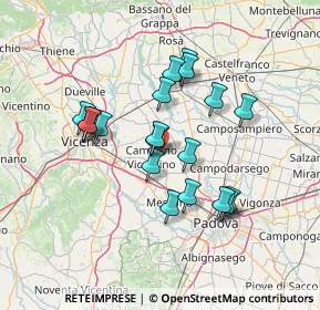 Mappa SP 24 Torrerossa km 1+500 L.S., 36043 Camisano Vicentino VI, Italia (12.2145)