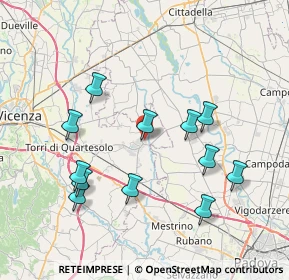 Mappa Via A. Manzoni, 36043 Camisano Vicentino VI, Italia (7.70583)