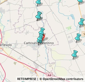 Mappa Via Palladio, 36043 Camisano Vicentino VI, Italia (5.89571)