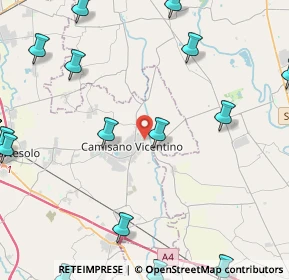 Mappa Via Palladio, 36043 Camisano Vicentino VI, Italia (6.777)