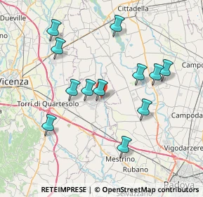 Mappa Via Palladio, 36043 Camisano Vicentino VI, Italia (7.38583)