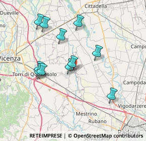 Mappa Via Palladio, 36043 Camisano Vicentino VI, Italia (7.03273)