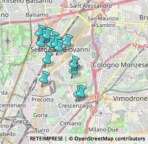 Mappa Via Fratelli di Dio, 20099 Sesto San Giovanni MI, Italia (1.554)