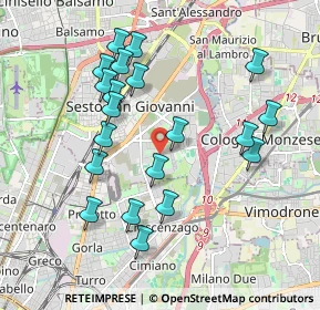 Mappa Via Fratelli di Dio, 20099 Sesto San Giovanni MI, Italia (1.915)