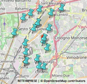 Mappa Via Fratelli di Dio, 20099 Sesto San Giovanni MI, Italia (1.9435)