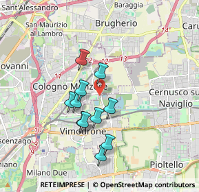 Mappa Via L. pirandello, 20093 Cologno Monzese MI, Italia (1.44273)