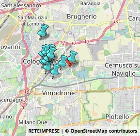 Mappa Via L. pirandello, 20093 Cologno Monzese MI, Italia (1.35429)