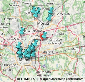 Mappa Viale Piemonte, 20096 Cologno Monzese MI, Italia (8.1275)