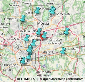 Mappa Viale Piemonte, 20096 Cologno Monzese MI, Italia (7.81867)