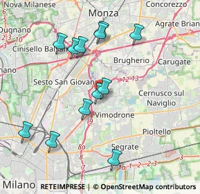 Mappa Viale Piemonte, 20096 Cologno Monzese MI, Italia (3.89083)