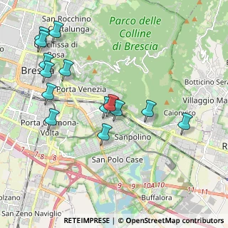 Mappa Via Iacopo Gussago, 25124 Brescia BS, Italia (2.18)