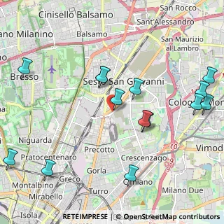 Mappa Via Guglielmo Oberdan, 20099 Sesto San Giovanni MI, Italia (2.45429)